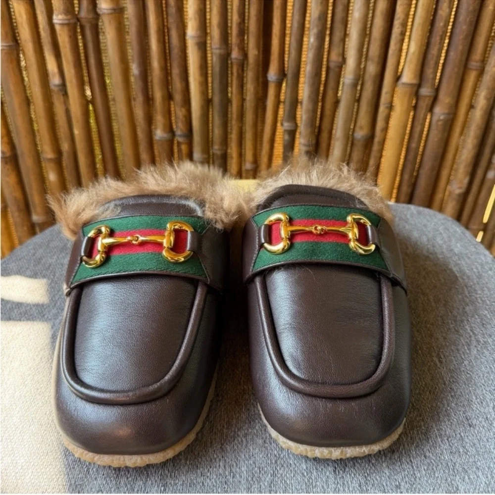 GUCCI men’s fur loafers